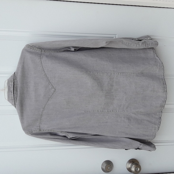 Women's Wrangler Shirt Gray Denim Large - Picture 7 of 12